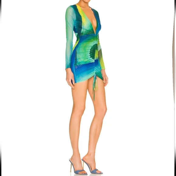 FARAI LONDON x REVOLVE Indah Dress in Emerald Ocean - Picture 3 of 7